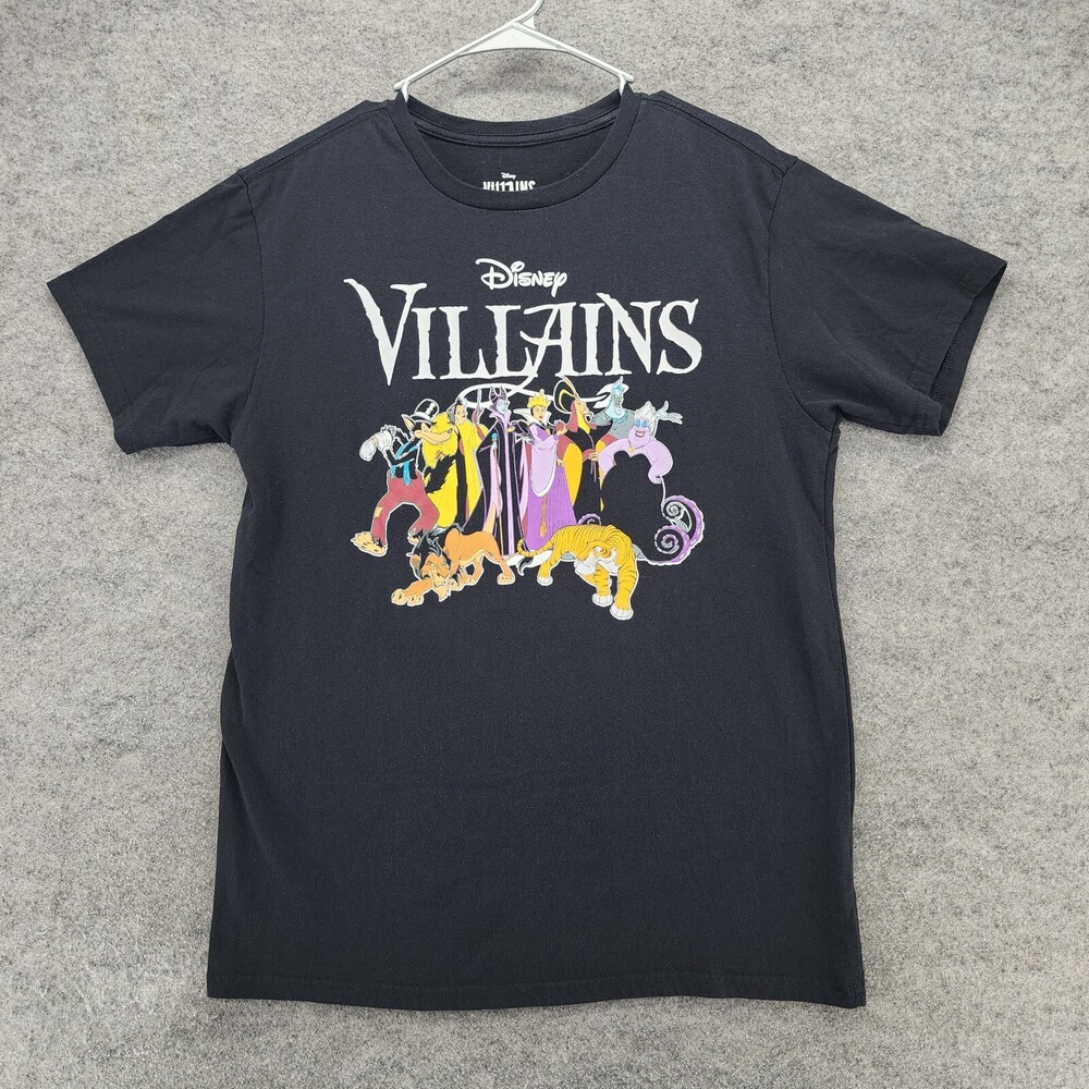 Disney Villains Shirt Womens Large Short Sleeve Black
